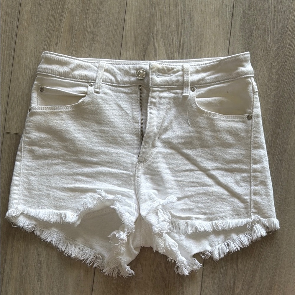 GUESS Los Angeles Mini White Denim Jean Shorts